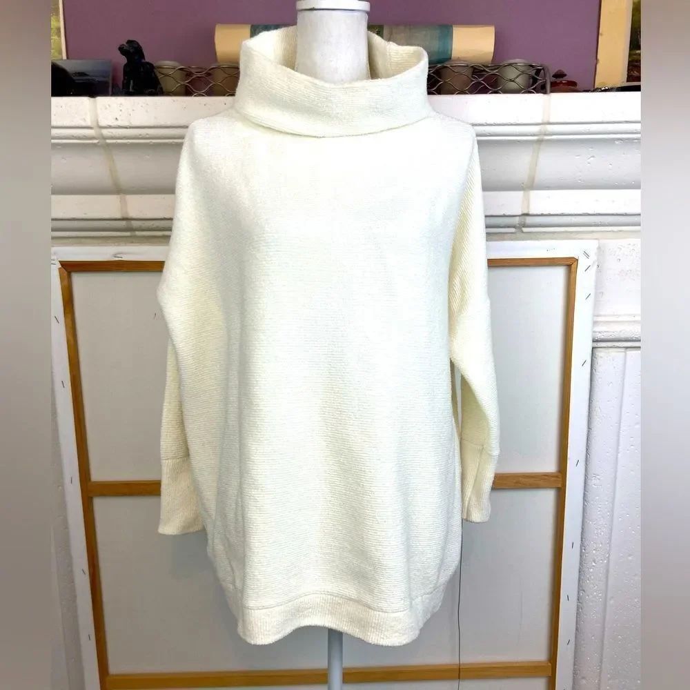 Free People Oversized Cowl Sweater textured